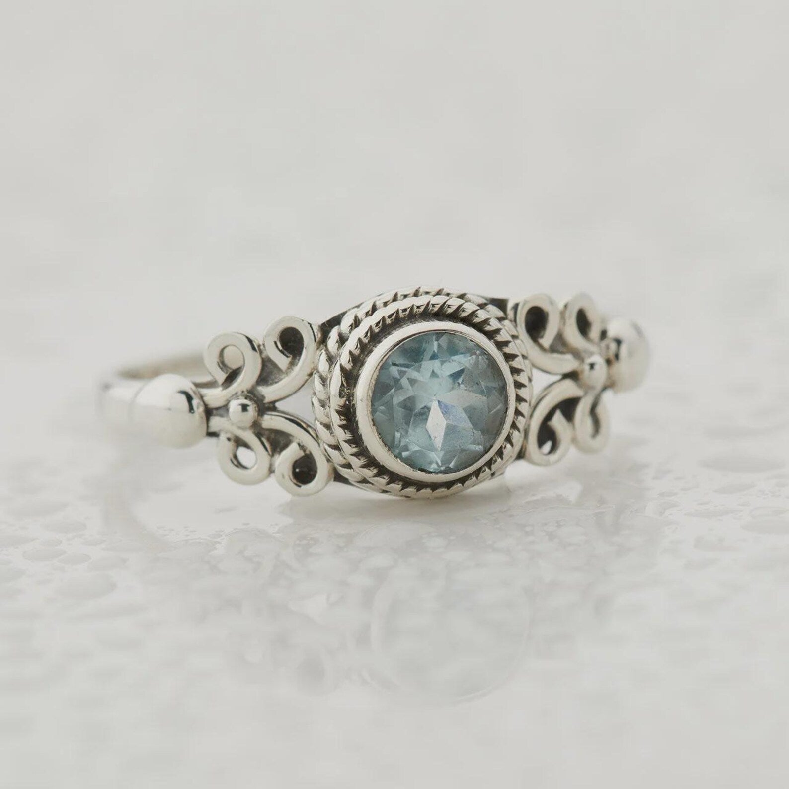 Sterling Silver Gemstone Ring with Natural Peridot, Garnet, Topaz, Citrine