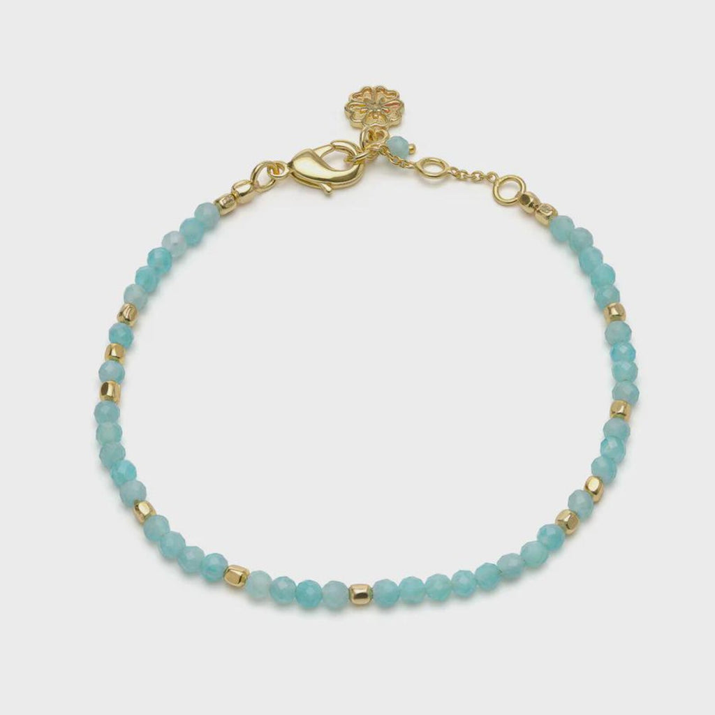 Gold Plated Gemstone Bracelet, Adjustable Beaded Design with Vibrant Colors
