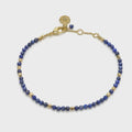 Gold Plated Gemstone Bracelet, Adjustable Beaded Design with Vibrant Colors