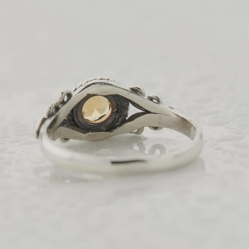 Sterling Silver Gemstone Ring with Natural Peridot, Garnet, Topaz, Citrine