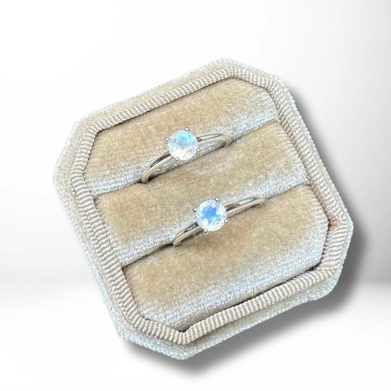Sterling Silver Faceted Gemstone Ring | Minimalist Dainty Stackable Jewelry