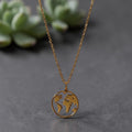 World Map Necklace in Gold, Silver or Rose – Minimalist Travel Jewelry