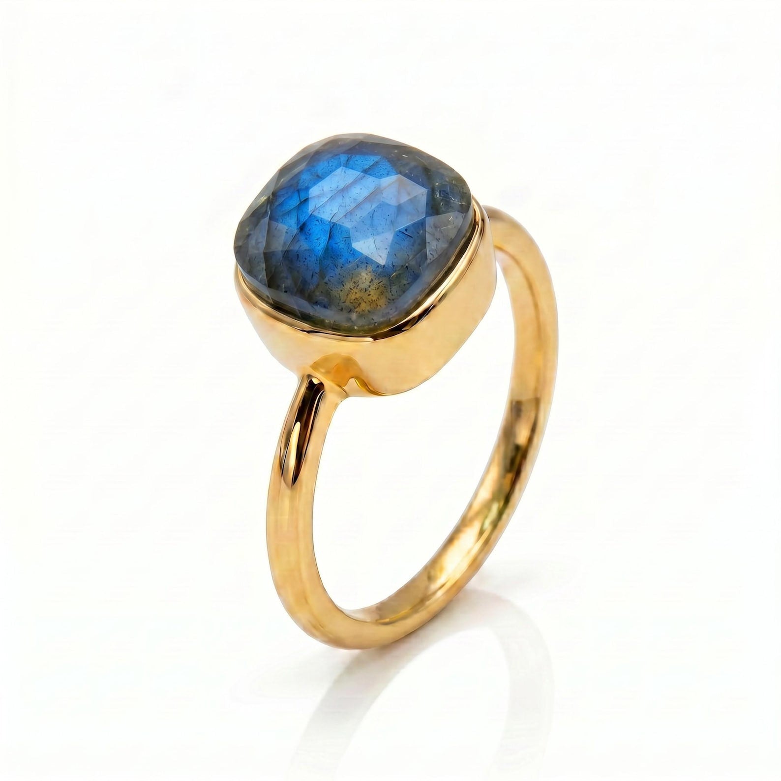 Cushion Cut Ring in Sterling Silver, Versatile Gemstone Statement