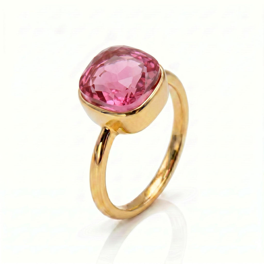 Cushion Cut Ring in Sterling Silver, Versatile Gemstone Statement