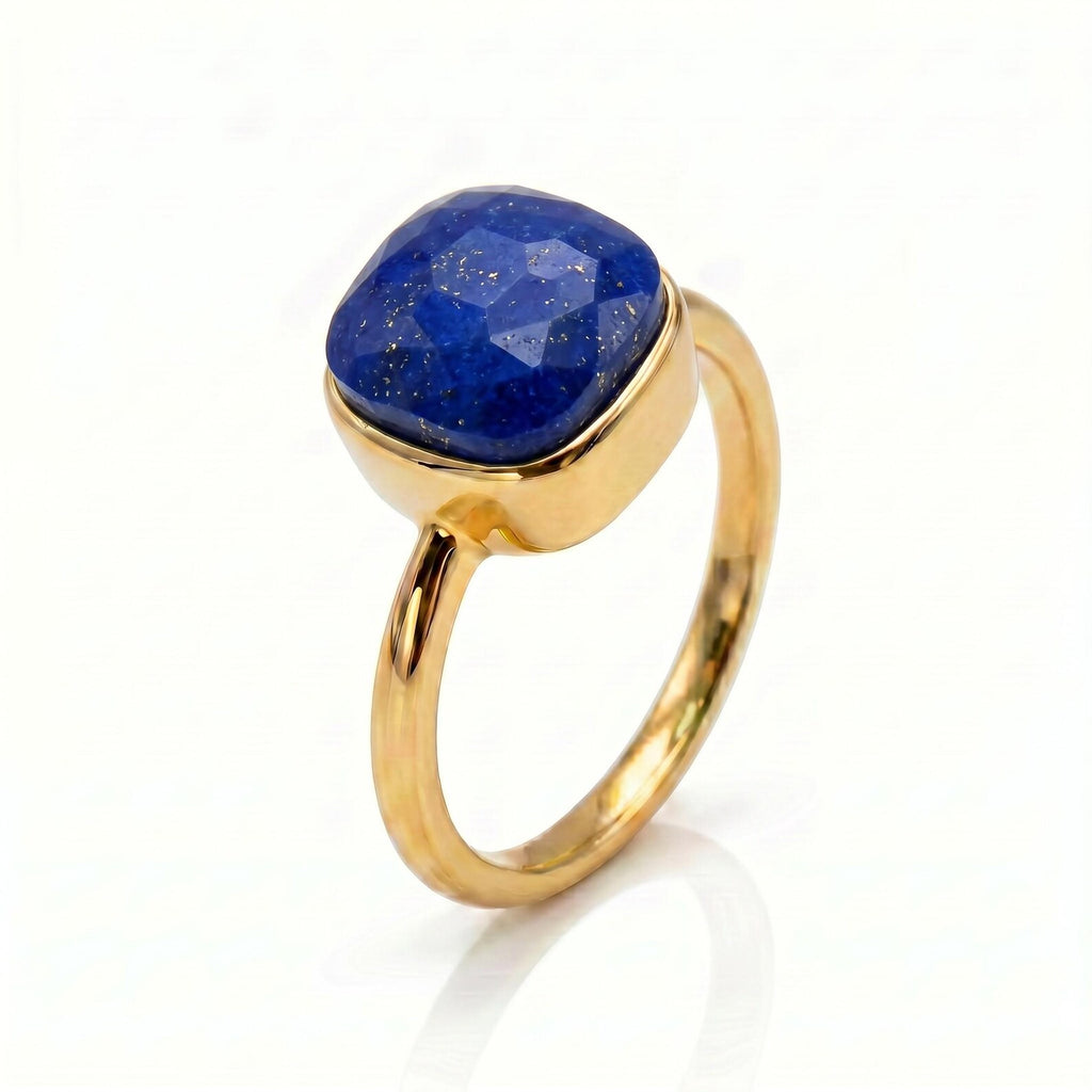 Cushion Cut Ring in Sterling Silver, Versatile Gemstone Statement