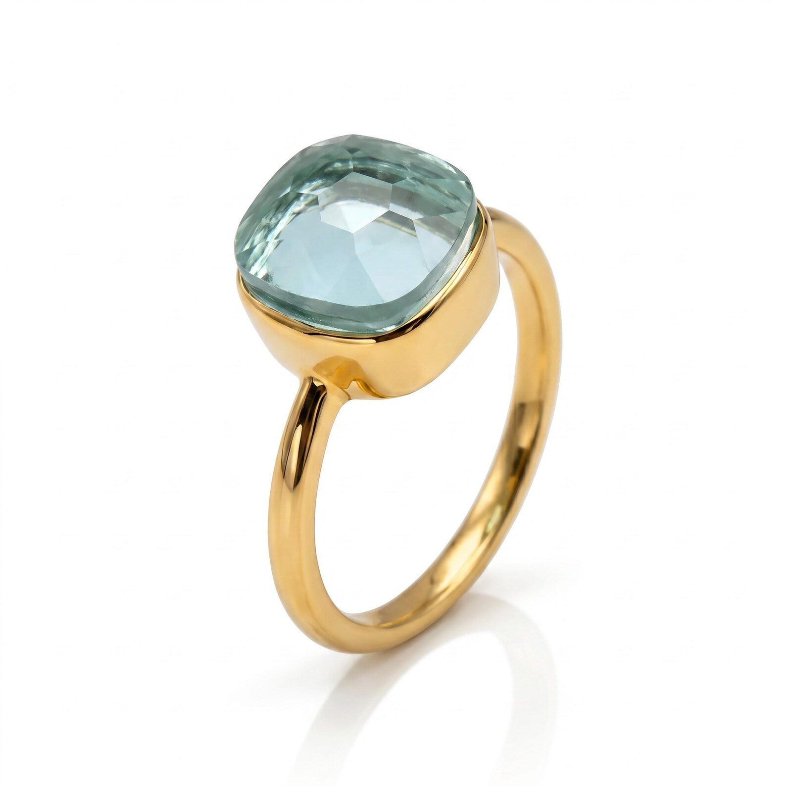 Cushion Cut Ring in Sterling Silver, Versatile Gemstone Statement